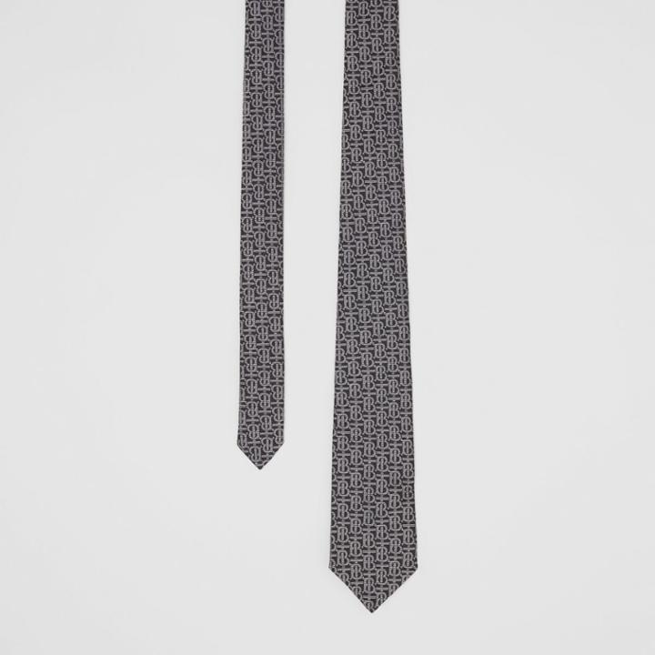 Burberry Burberry Classic Cut Monogram Silk Jacquard Tie, Grey