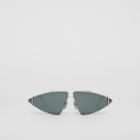 Burberry Burberry Gold-plated Triangular Frame Sunglasses, Green