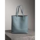 Burberry Burberry Embossed Leather Tote, Blue