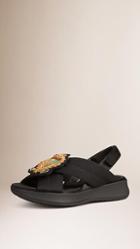 Burberry Crest-embroidered Sport Sandals