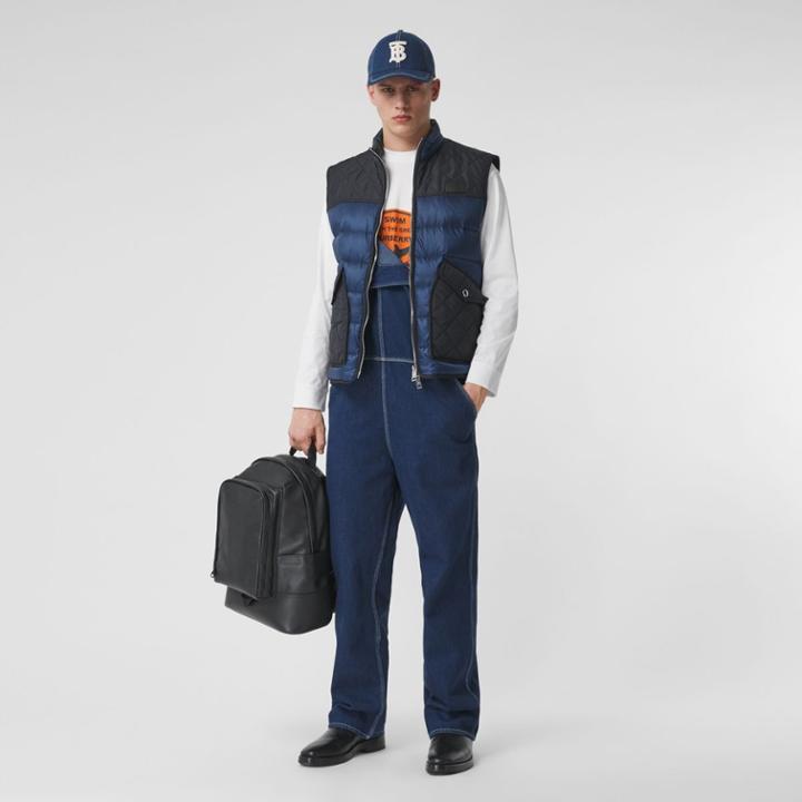 Burberry Burberry Logo Appliqu Lightweight Puffer Gilet, Blue