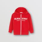 Burberry Burberry Childrens Logo Print Cotton Hooded Top, Size: 3y, Red