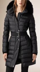 Burberry Down-filled Puffer With Fur Trimmed Hood