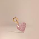 Burberry Burberry Sequinned Heart Suede Key Charm, Pink