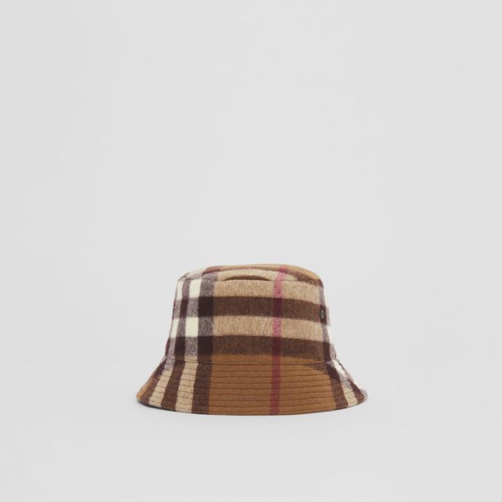 Burberry Burberry Check Wool Bucket Hat, Size: M