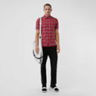Burberry Burberry Short-sleeve Check Cotton Shirt, Size: Xl, Red
