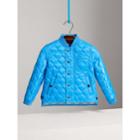 Burberry Burberry Contrast Topstitch Detail Quilted Jacket, Size: 10y, Blue