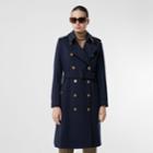 Burberry Burberry Cashmere Trench Coat, Size: 06, Blue