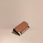 Burberry Burberry Riveted Leather And House Check Continental Wallet, Brown