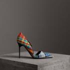 Burberry Burberry Tartan Cotton Pumps, Size: 37, Orange