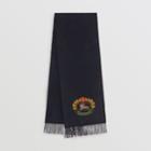 Burberry Burberry The Classic Cashmere Scarf With Archive Logo, Blue
