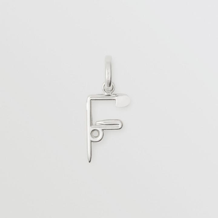 Burberry Burberry Kilt Pin 'f' Alphabet Charm, Grey
