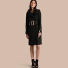 Burberry Cotton Gabardine Trench Coat With Oversized Buckles