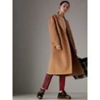 Burberry Burberry Double Camel Hair Tailored Coat, Size: 06, Brown