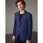 Burberry Burberry Modern Fit Wool Silk Linen Tailored Half-canvas Jacket, Size: 38r, Blue