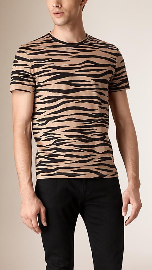Burberry Prorsum Animal Print Cotton T-shirt