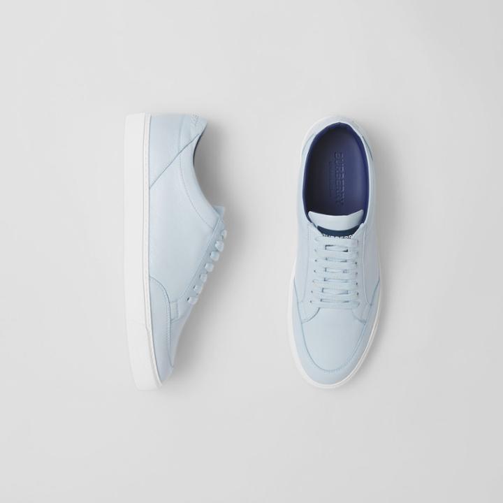 Burberry Burberry Logo Detail Lambskin Sneakers, Size: 37