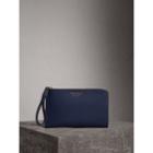 Burberry Burberry Two-tone Trench Leather Travel Wallet, Blue