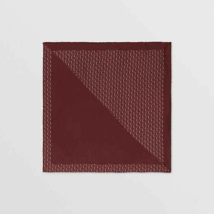 Burberry Burberry Monogram Panel Silk Pocket Square