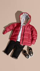 Burberry Burberry Hooded Down-filled Puffer Jacket With Mittens, Size: 6m, Pink