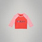Burberry Burberry Archive Logo Print Two-tone Cotton Top, Size: 18m, Red