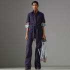 Burberry Burberry Cotton Linen Workwear Jumpsuit, Size: 06