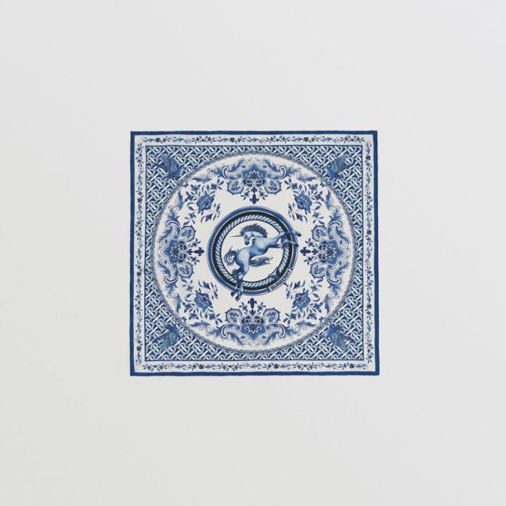 Burberry Burberry Ceramic Print Silk Small Square Scarf