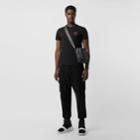 Burberry Burberry Embroidered Logo Cotton T-shirt, Black