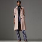 Burberry Burberry Side-slit Tropical Gabardine Trench Coat, Size: 06, Pink