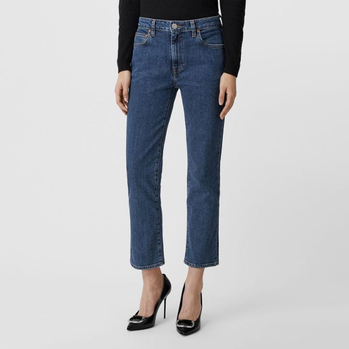 Burberry Burberry Straight Fit Japanese Denim Jeans, Size: 26, Blue