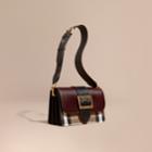 Burberry Burberry The Medium Buckle Bag In House Check And Textured Leather