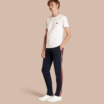 Burberry Sports-striped Cotton Blend Sweat Pants