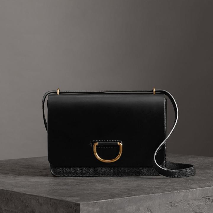 Burberry Burberry The Medium Leather D-ring Bag, Black
