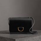 Burberry Burberry The Medium Leather D-ring Bag, Black