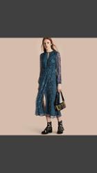 Burberry Python Print Silk Dress