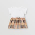 Burberry Burberry Childrens Vintage Check Detail Cotton Dress, Size: 2y, White