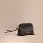 Burberry Burberry Small Zip-top Technical Nylon Pouch, Black