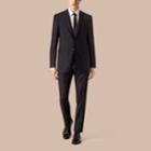 Burberry Burberry Modern Fit Check Wool Half-canvas Suit, Size: 52s, Blue