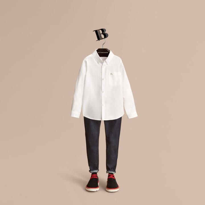 Burberry Burberry Cotton Button-down Collar Shirt, Size: 10y