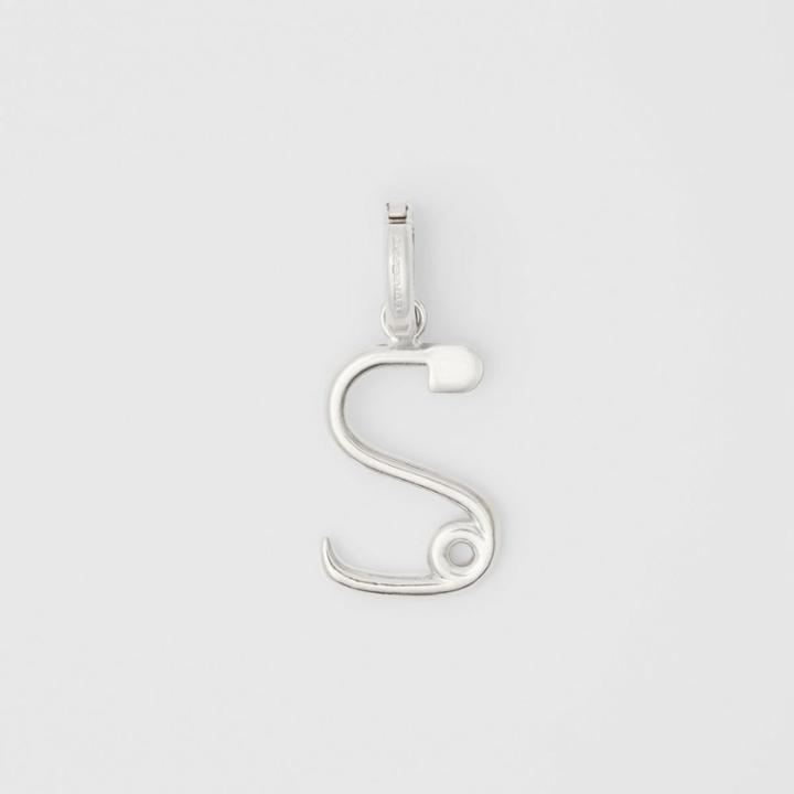 Burberry Burberry Kilt Pin 's' Alphabet Charm, Grey