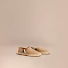 Burberry Burberry Canvas Check Espadrilles, Size: 41, Brown