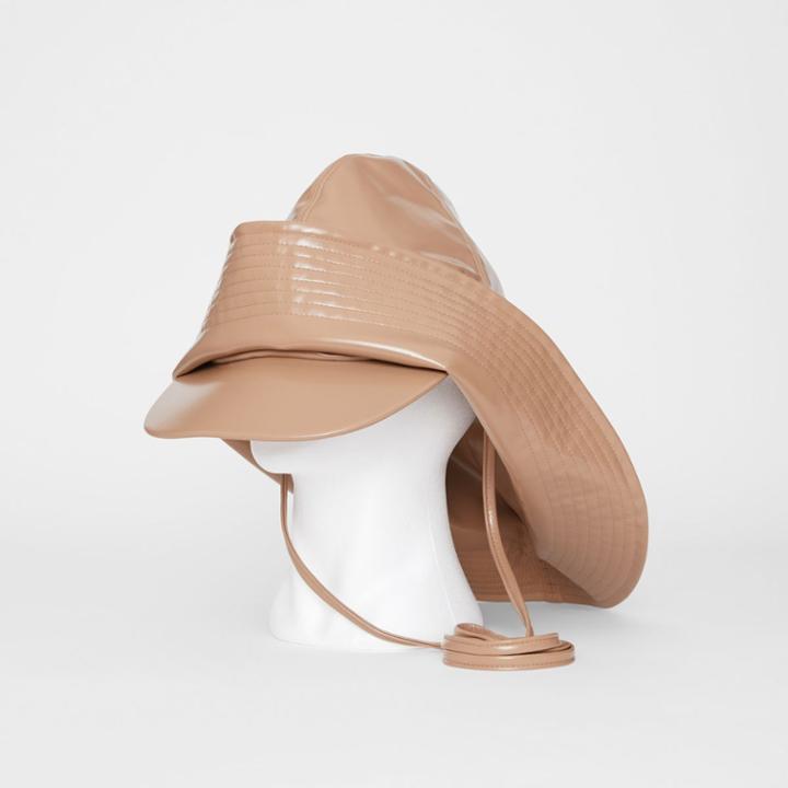 Burberry Burberry Rubberised Rain Hat, Size: M/l, Brown