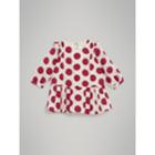 Burberry Burberry Polka Dot Print Silk Crepe Dress, Size: 12m, Red