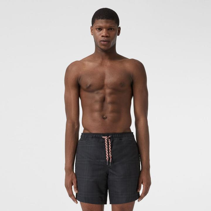 Burberry Burberry Check Print Drawcord Swim Shorts, Size: Xl