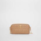 Burberry Burberry Quilted Check Lambskin Camera Bag, Brown