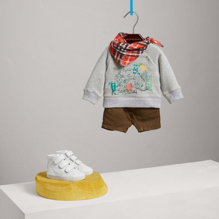 Burberry Burberry Adventure Motif Cotton Jersey Sweatshirt, Size: 2y, Grey