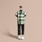 Burberry Burberry Short-sleeved Check Cotton Shirt, Size: 10y, Green