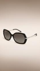 Burberry Burberry Trench Collection Square Frame Sunglasses, Black