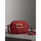 Burberry Burberry The Small Buckle Crossbody Bag In Leather, Red