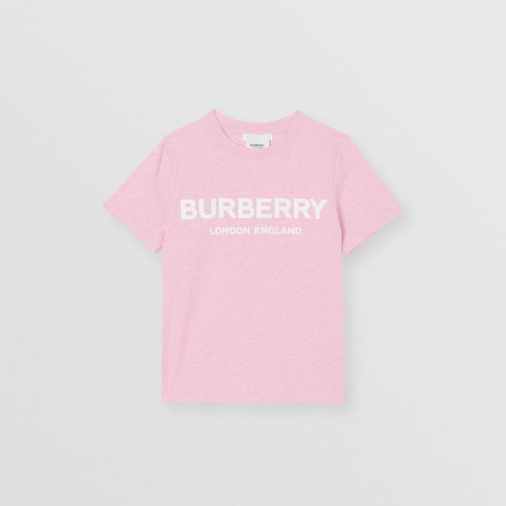 Burberry Burberry Childrens Logo Print Cotton T-shirt, Size: 14y, Pink
